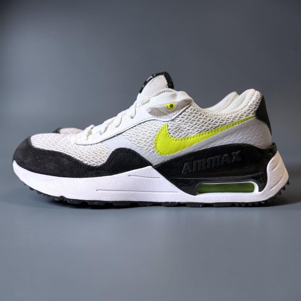 Nike Kids' Grade School Air Max Systm Shoes Youth Black Green White Sneakers 6Y